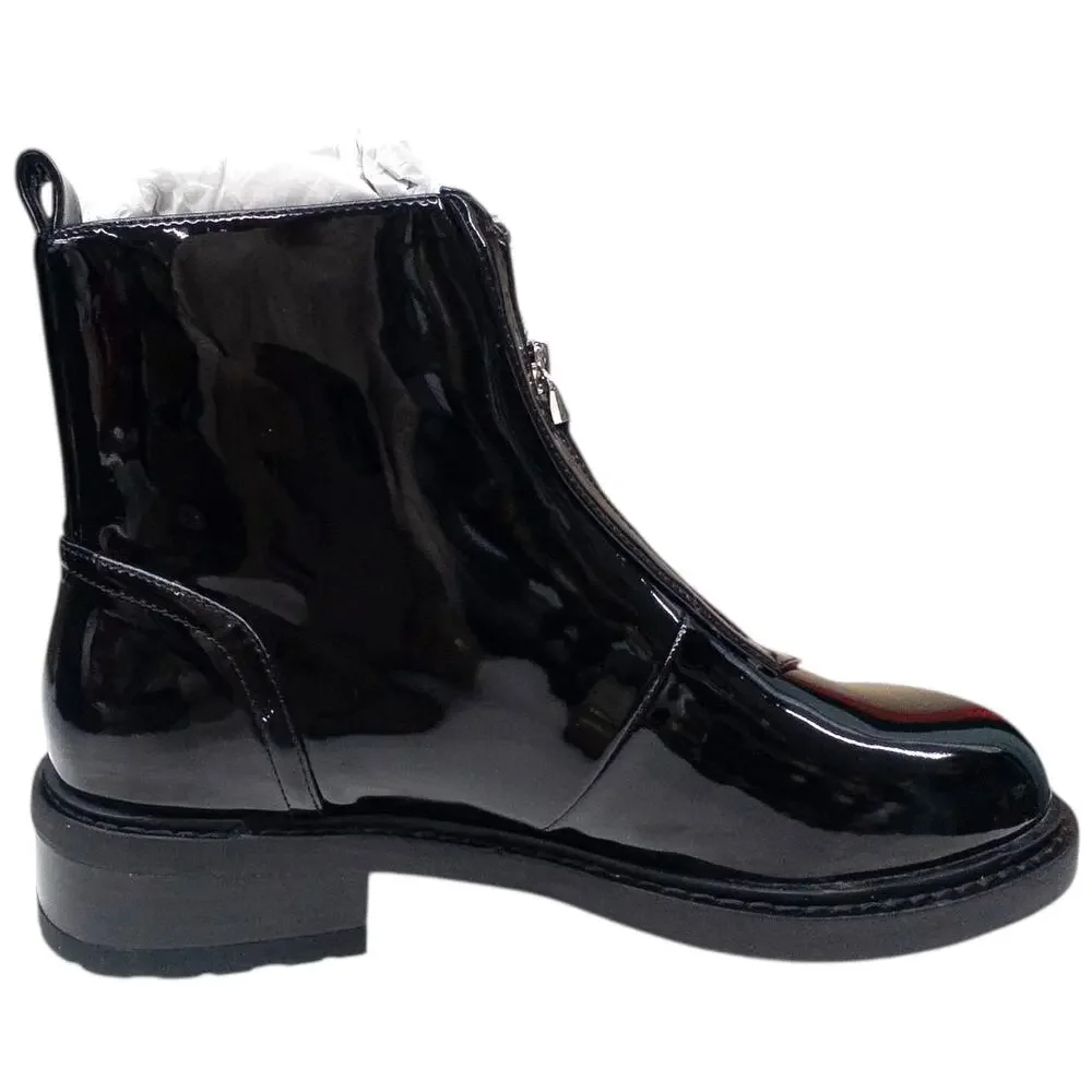 Aerosoles Anelli Zipper Front Glossy Patent Ankle Boots Women's Size 6